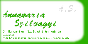 annamaria szilvagyi business card