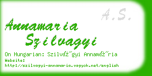 annamaria szilvagyi business card